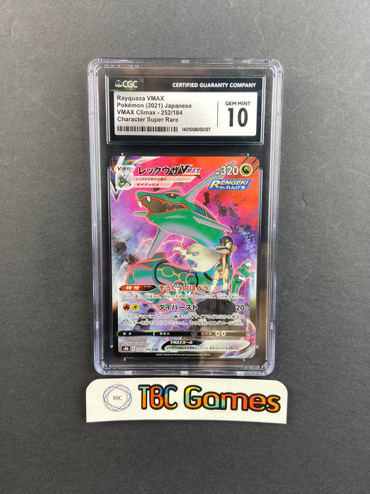 Rayquaza VMAX Climax s8b 252/184 Japanese CGC 10