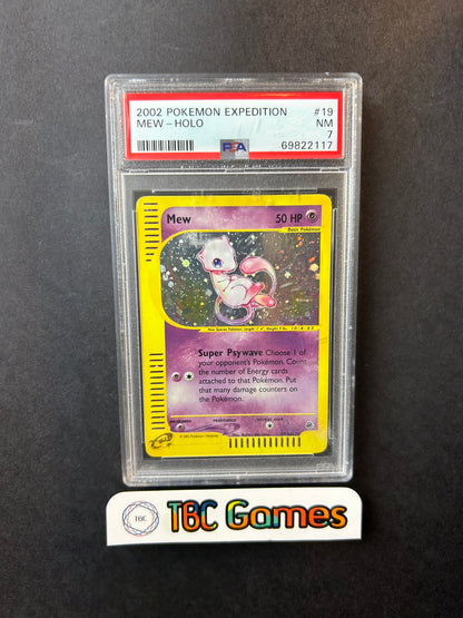 Mew Expedition Holo SWIRL 19/165 PSA 7 TBC Games Mew Expedition Holo SWIRL 19/165 PSA 7 TBC Games