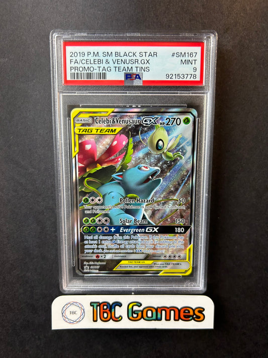 Celebi & Venusaur GX SM167 PSA 9