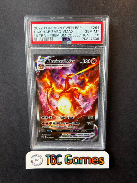 Charizard VMAX SWSH261 UPC PSA 10
