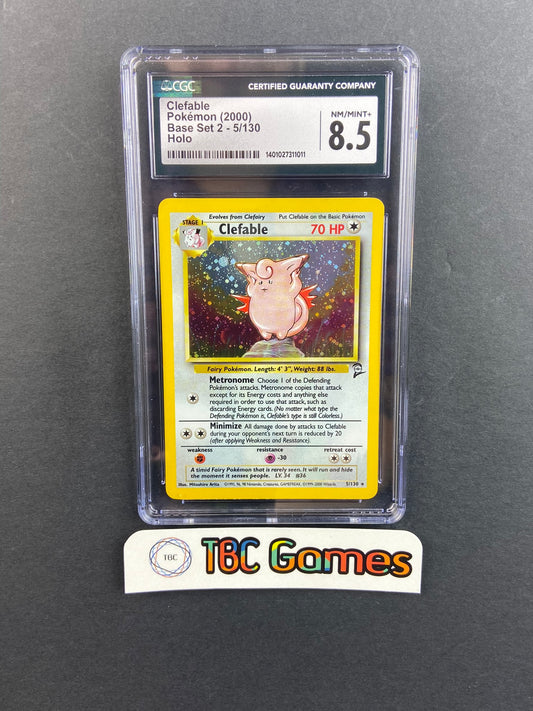 Clefable Base Set 2 Holo 5/130 CGC 8.5