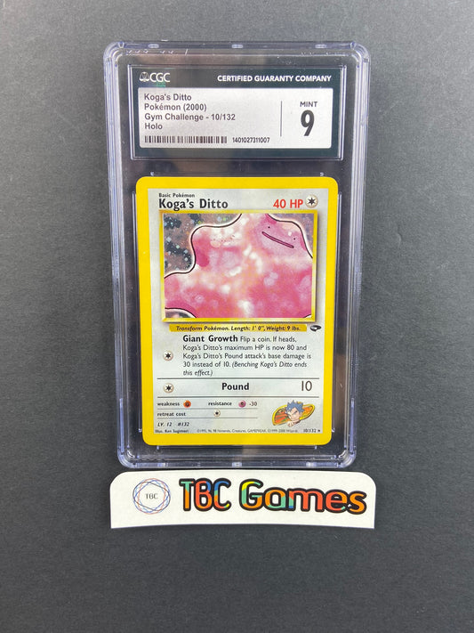 Koga's Ditto Gym Challenge Unlimited Holo 10/132 CGC 9