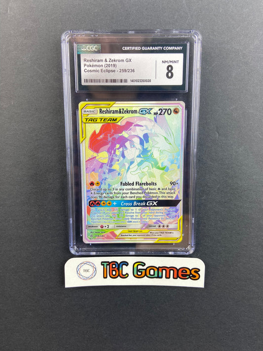 Reshiram & Charizard GX Cosmic Eclipse 259/236 CGC 8