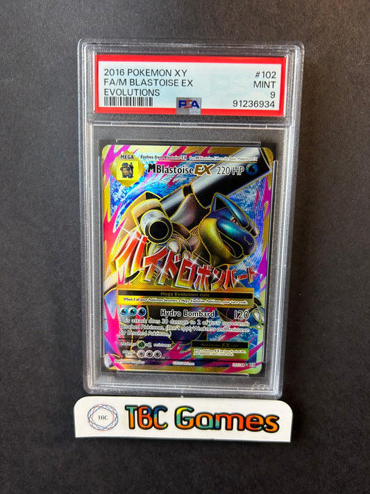 M Blastoise EX Evolutions 102/108 PSA 9