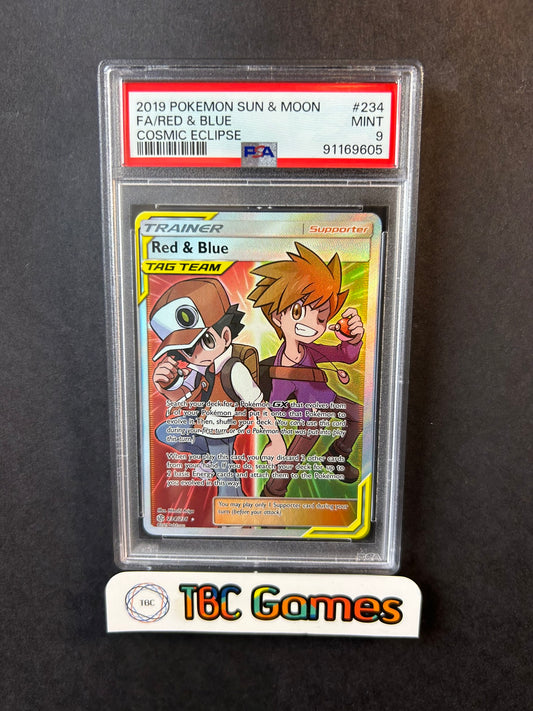 Red & Blue Cosmic Eclipse 234/236 PSA 9