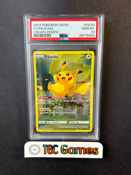 Pikachu Crown Zenith GG30/GG70 PSA 10