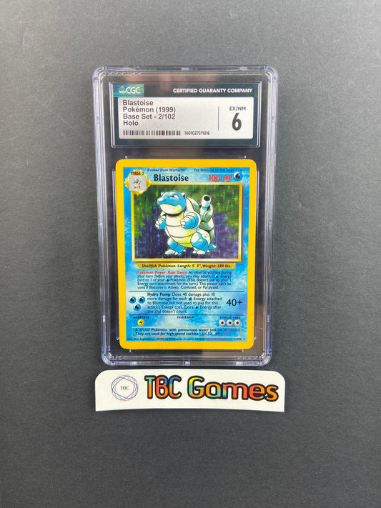 Blastoise Base Set Unlimited Holo 2/102 CGC 6