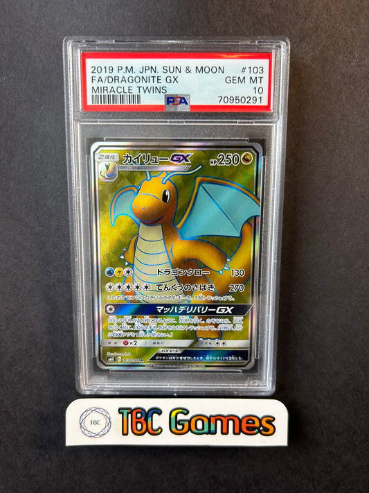 Dragonite GX Miracle Twins sm11 103/094 Japanese PSA 10