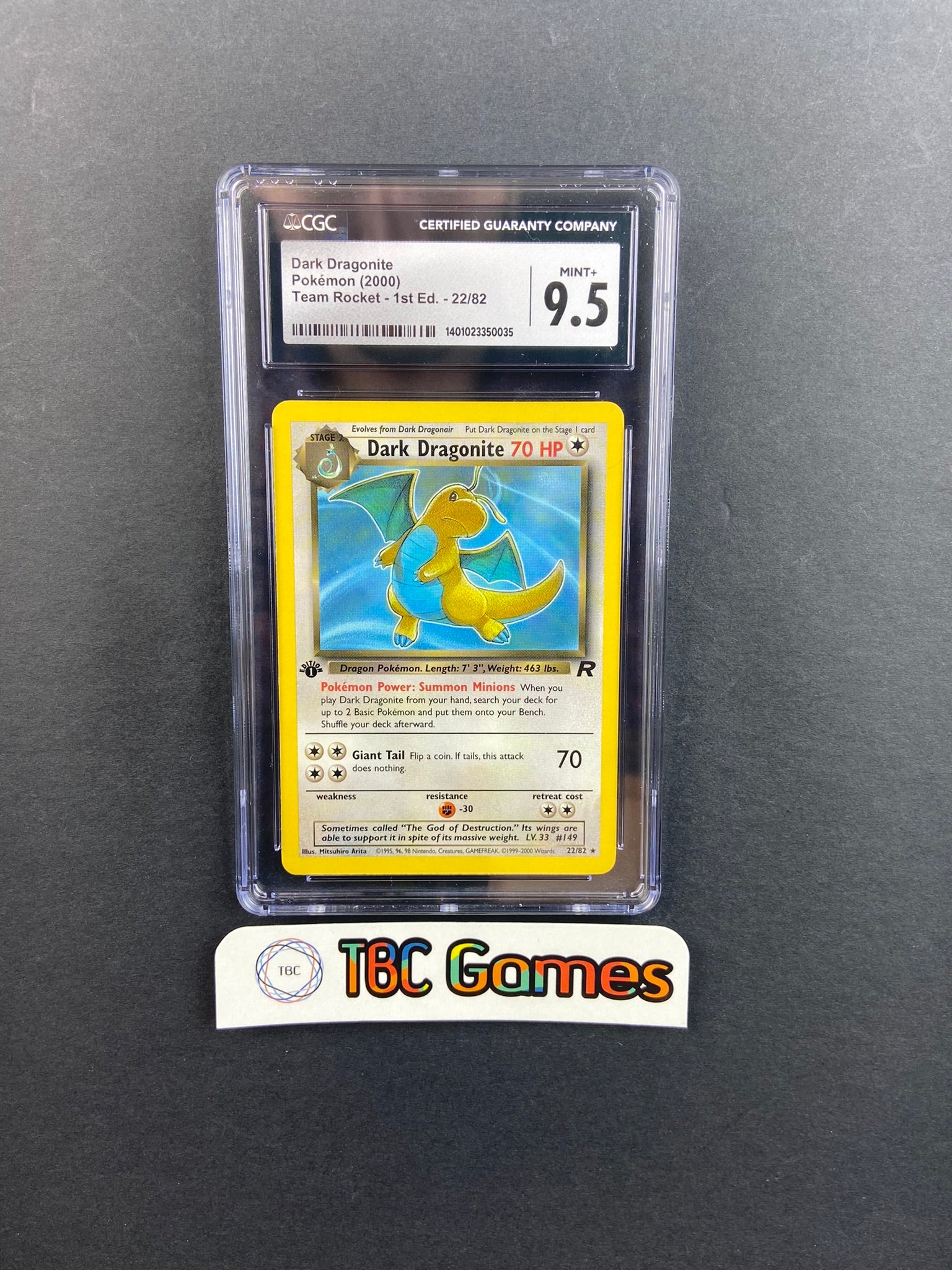 1st edition dark dragonite team rocket 2024 cgc 9 22/82