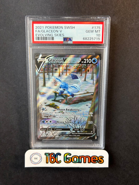 Glaceon V Evolving Skies Alt Art 175/203 PSA 10