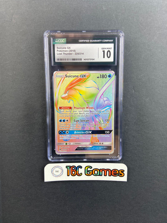 Suicune GX Lost Thunder 220/214 CGC 10