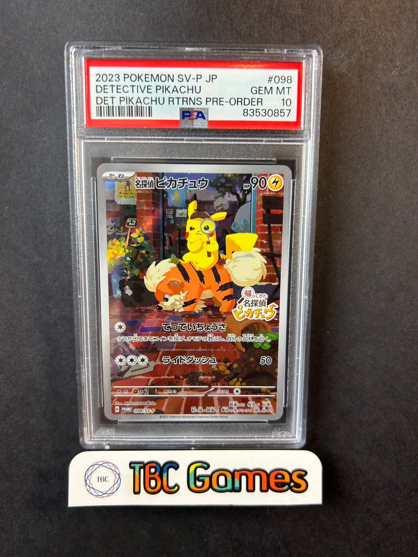 Pikachu Detective Pikachu Returns Pre Order 098/SV-P Japanese PSA 10