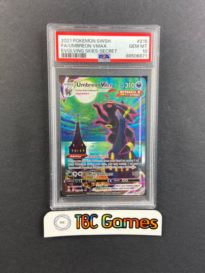 Umbreon VMAX Evolving Skies Alt Art 215/203 PSA 10