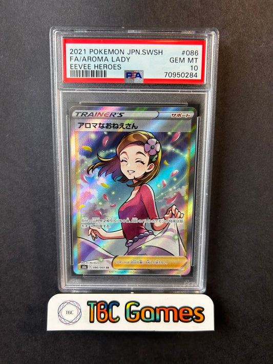 Aroma Lady Eevee Heroes s6a 086/069 Japanese PSA 10