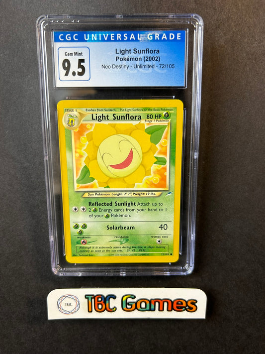 Light Sunflora Neo Destiny Unlimited 72/105 CGC 9.5