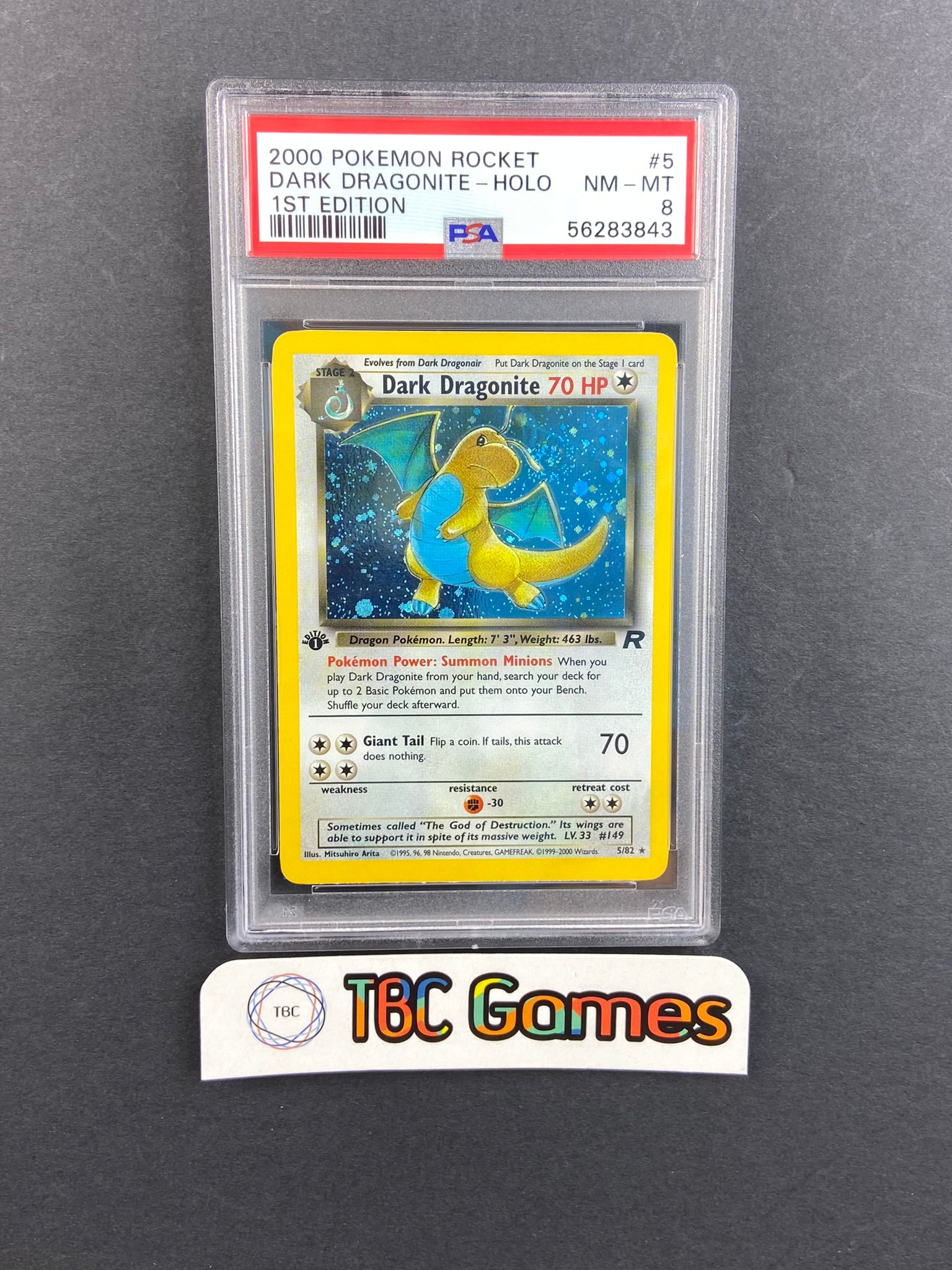 1st Edition Dark Dragonite 5/82 Team Rocket 2024 Pokemon ~ NM+