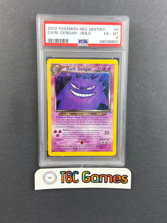Dark Gengar Neo Destiny Holo 6/105 PSA 6