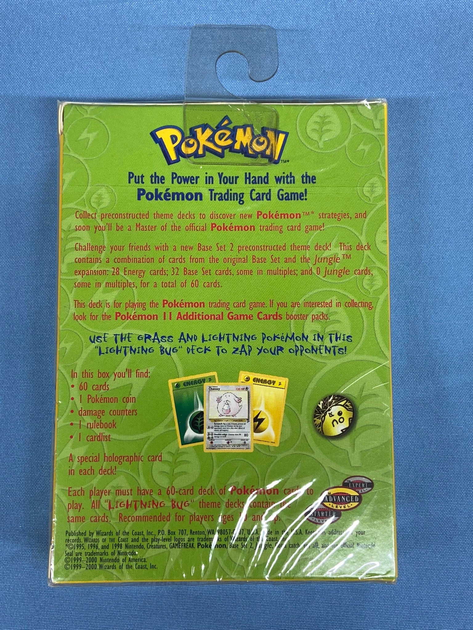 Outlet SEALED Pokemon Theme Deck Base 2 Lightning Bug WOTC