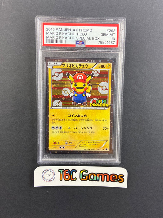 Mario Pikachu Special Box 293/XY-P Japanese PSA 10