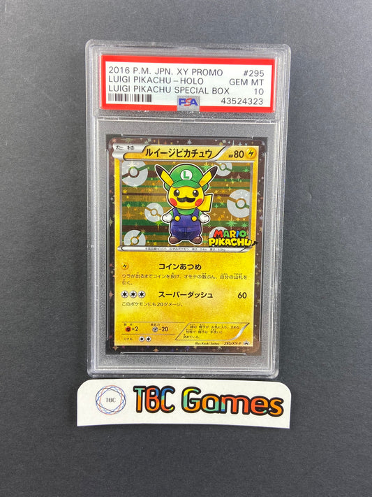 Luigi Pikachu Special Box 295/XY-P Japanese PSA 10