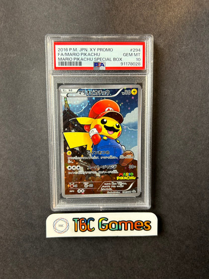 Mario Pikachu Special Box 294/XY-P Japanese PSA 10 – TBC Games