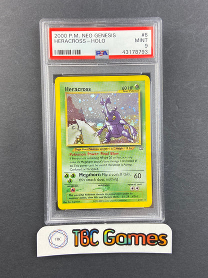 Heracross Neo Genesis Holo 6/111 PSA 9