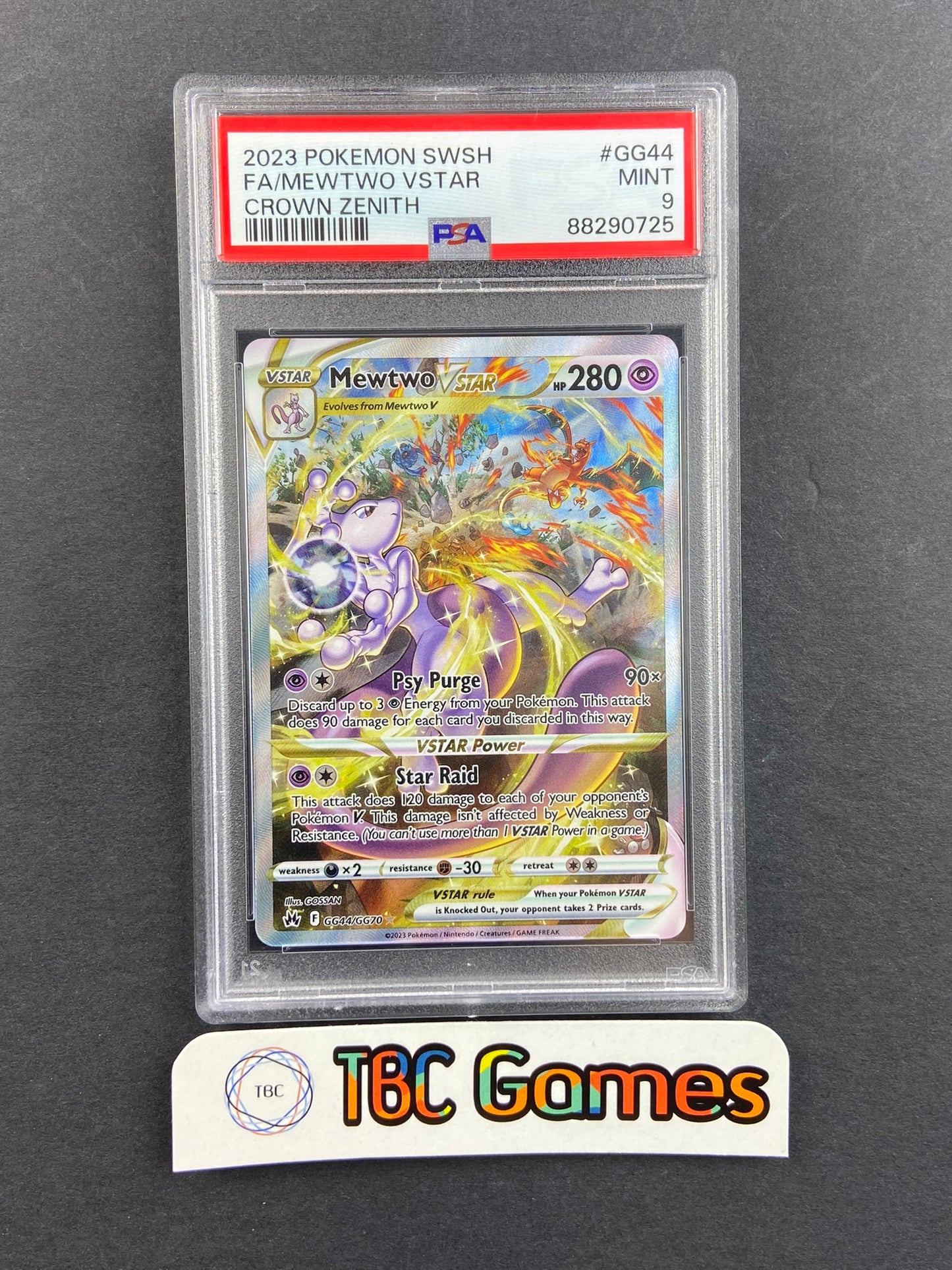 Mewtwo VSTAR Crown Zenith GG44/GG70 PSA 9