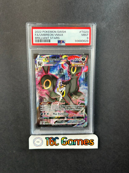Umbreon VMAX Brilliant Stars TG23/TG30 PSA 9 TBC Games Umbreon VMAX Brilliant Stars TG23/TG30 PSA 9 TBC Games