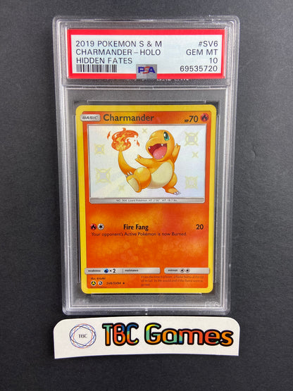 Charmander Hidden Fates SV6/SV94 PSA 10