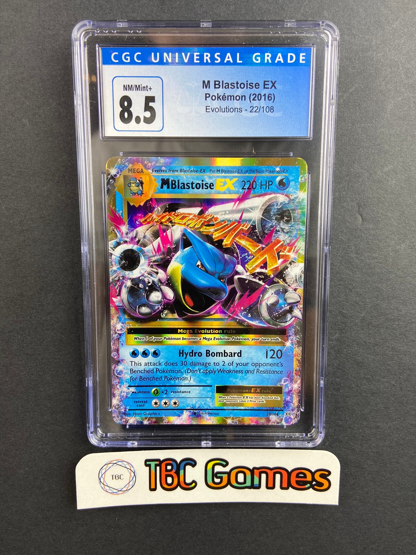 M Blastoise EX Evolutions 22/108 CGC 8.5