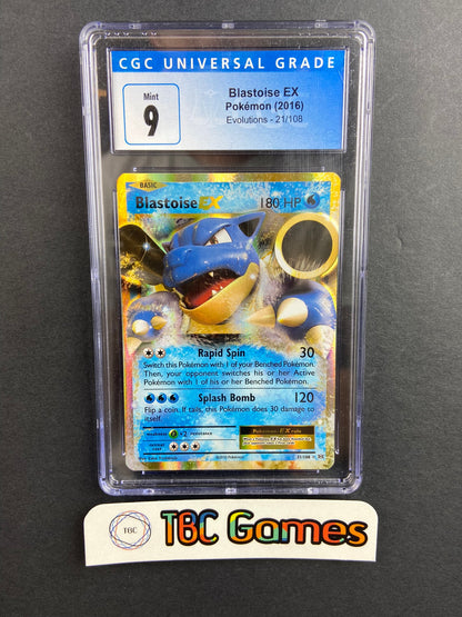 Blastoise EX Evolutions 21/108 CGC 9