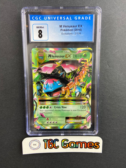 M Venusaur EX Evolutions 2/108 CGC 8