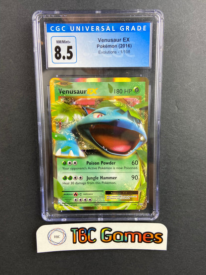 Venusaur EX Evolutions 1/108 CGC 8.5