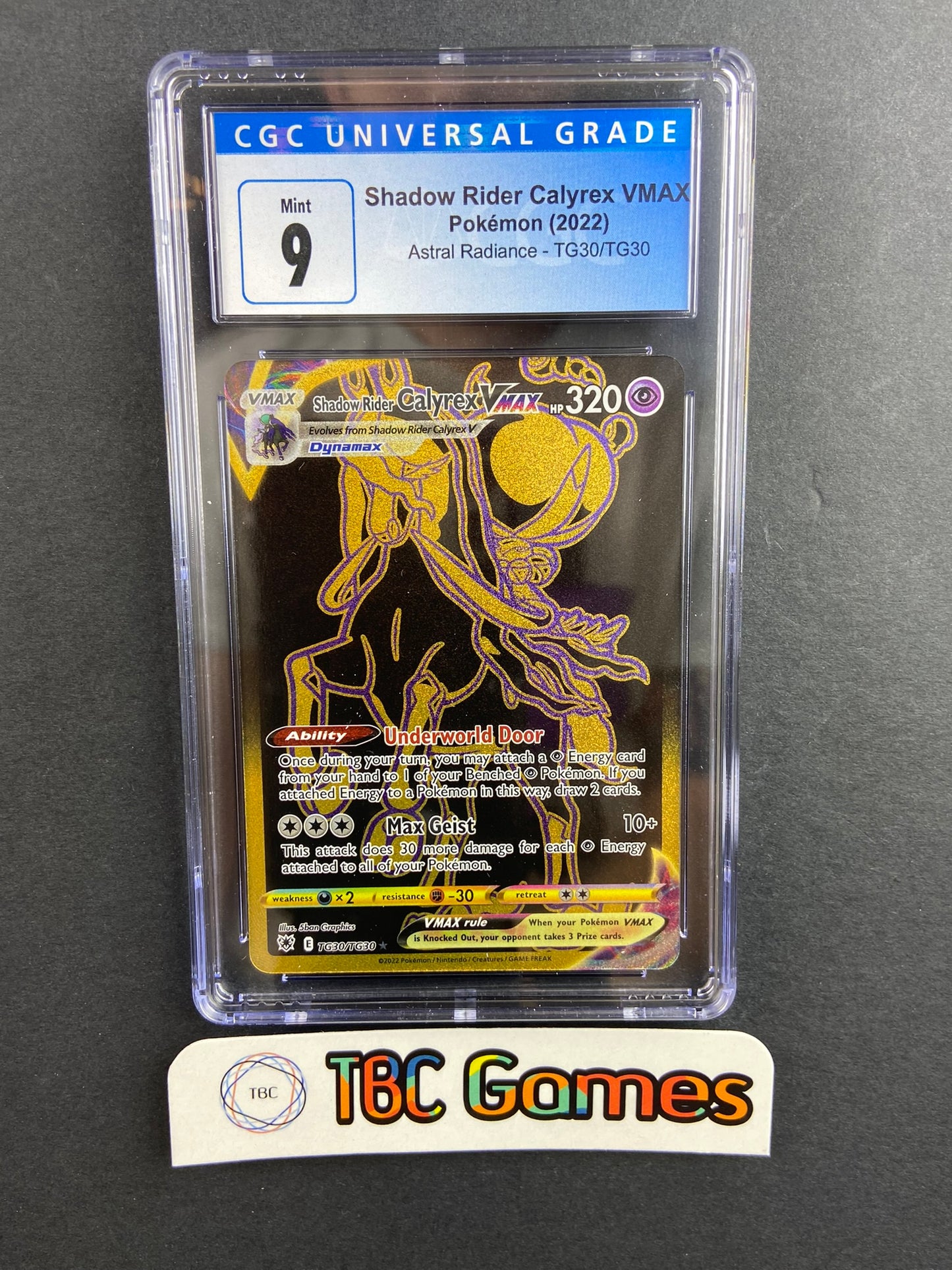 Shadow Rider Calyrex VMAX Astral Radiance TG30/TG30 CGC 9 TBC Games Shadow Rider Calyrex VMAX Astral Radiance TG30/TG30 CGC 9 TBC Games