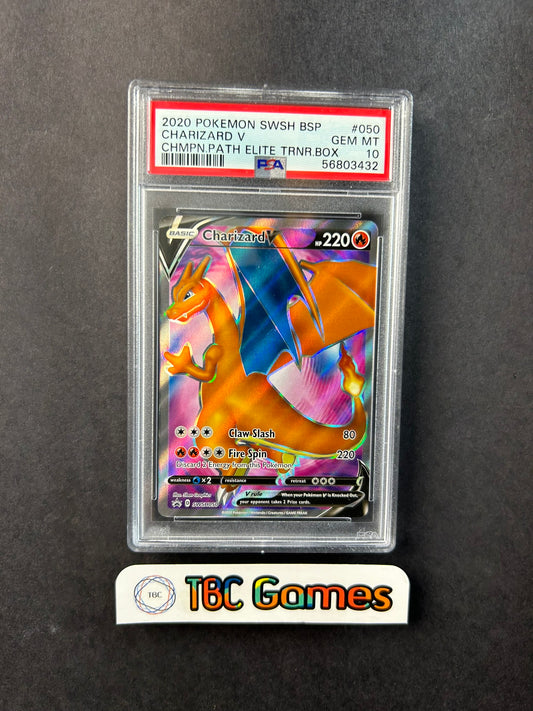 Charizard V Champions Path ETB Promo SWSH050 PSA 10