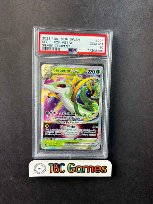 Serperior VSTAR Silver Tempest 008/195 PSA 10