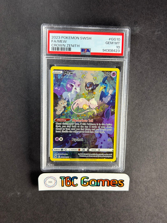 Mew Crown Zenith Galarian Gallery GG10/GG70 PSA 10