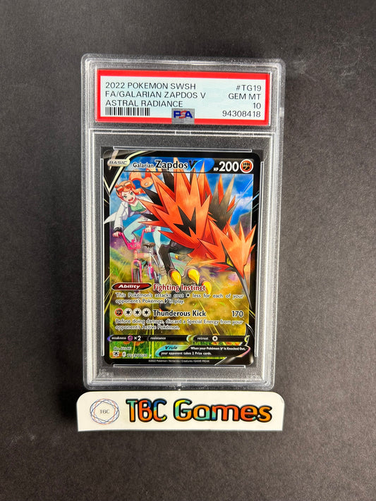 Galarian Zapdos V Astral Radiance Trainer Gallery TG19/TG30 PSA 10