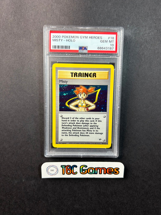 Misty Gym Heroes Unlimited Holo 18/132 PSA 10