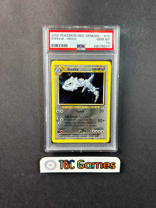 Steelix Neo Genesis Unlimited Holo 15/111 PSA 10