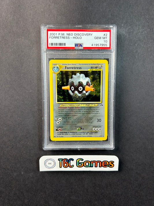 Forretress Neo Discovery Unlimited Holo 2/75 PSA 10