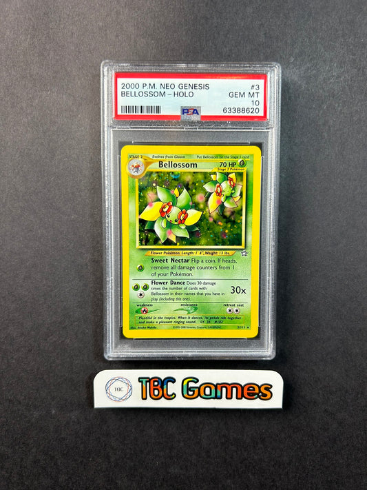 Bellossom Neo Genesis Unlimited Holo 3/111 PSA 10