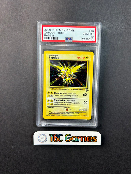 Zapdos Base Set 2 Holo 20/130 PSA 10