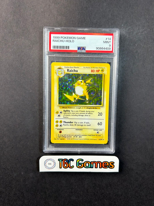 Raichu Base Set Unlimited Holo 14/102 PSA 9