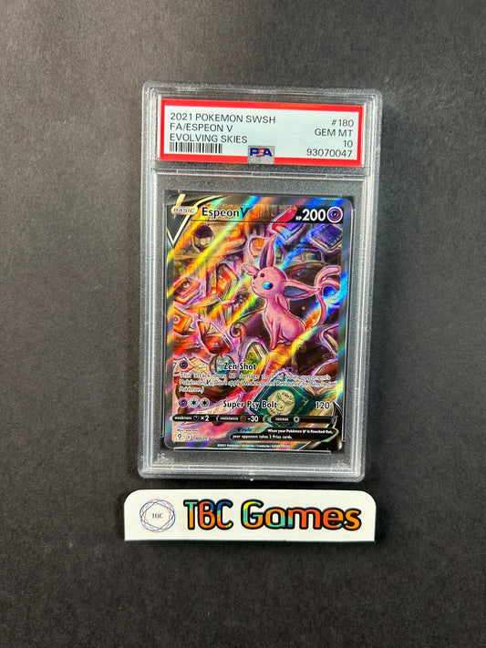 Espeon V Evolving Skies Alt Art 180/203 PSA 10