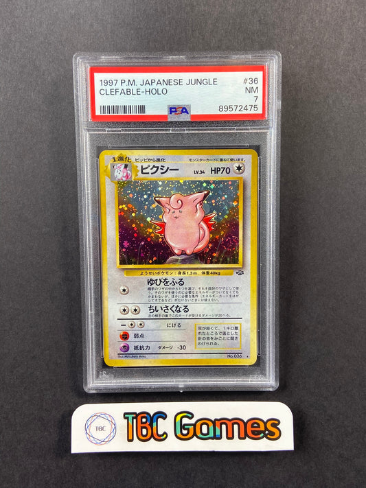 Clefable Jungle Holo Japanese PSA 7