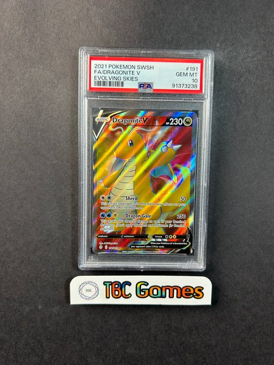 Dragonite V Evolving Skies 191/203 PSA 10
