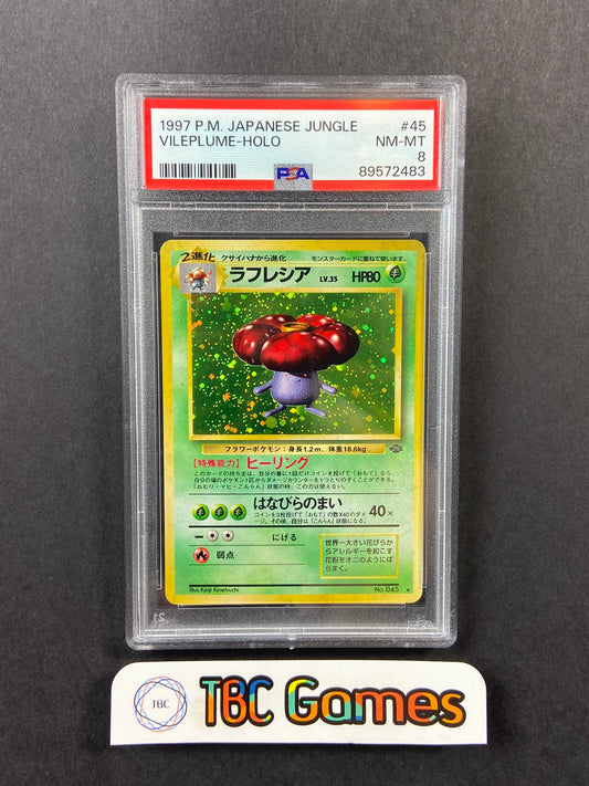 Vileplume Jungle Holo Japanese PSA 8