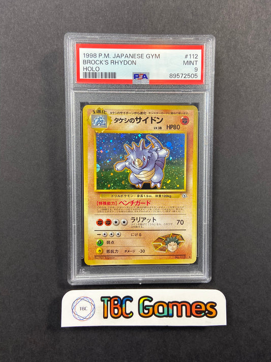 Brock's Rhydon Gym Heroes Holo Japanese PSA 9
