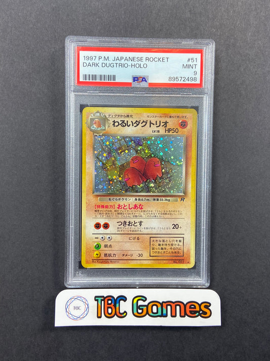 Dark Dugtrio Team Rocket Holo Japanese PSA 9